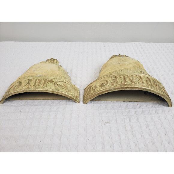 (F5) Vintage Royal Creations 1976 Metal Wall Pockets Peace & Joy 2 Piece - Picture 7 of 7